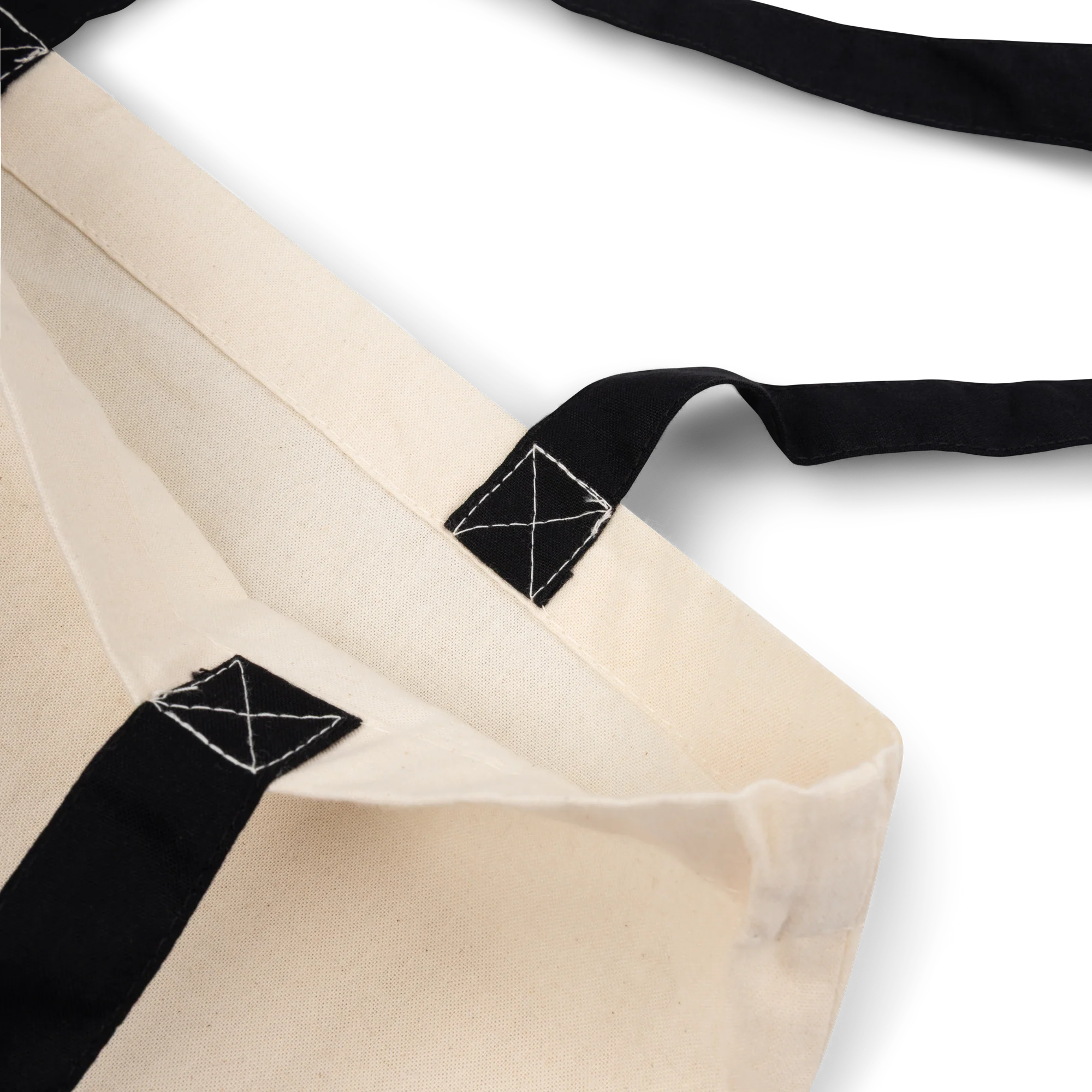 Beige Stamp Print Tote Bag - Image 5