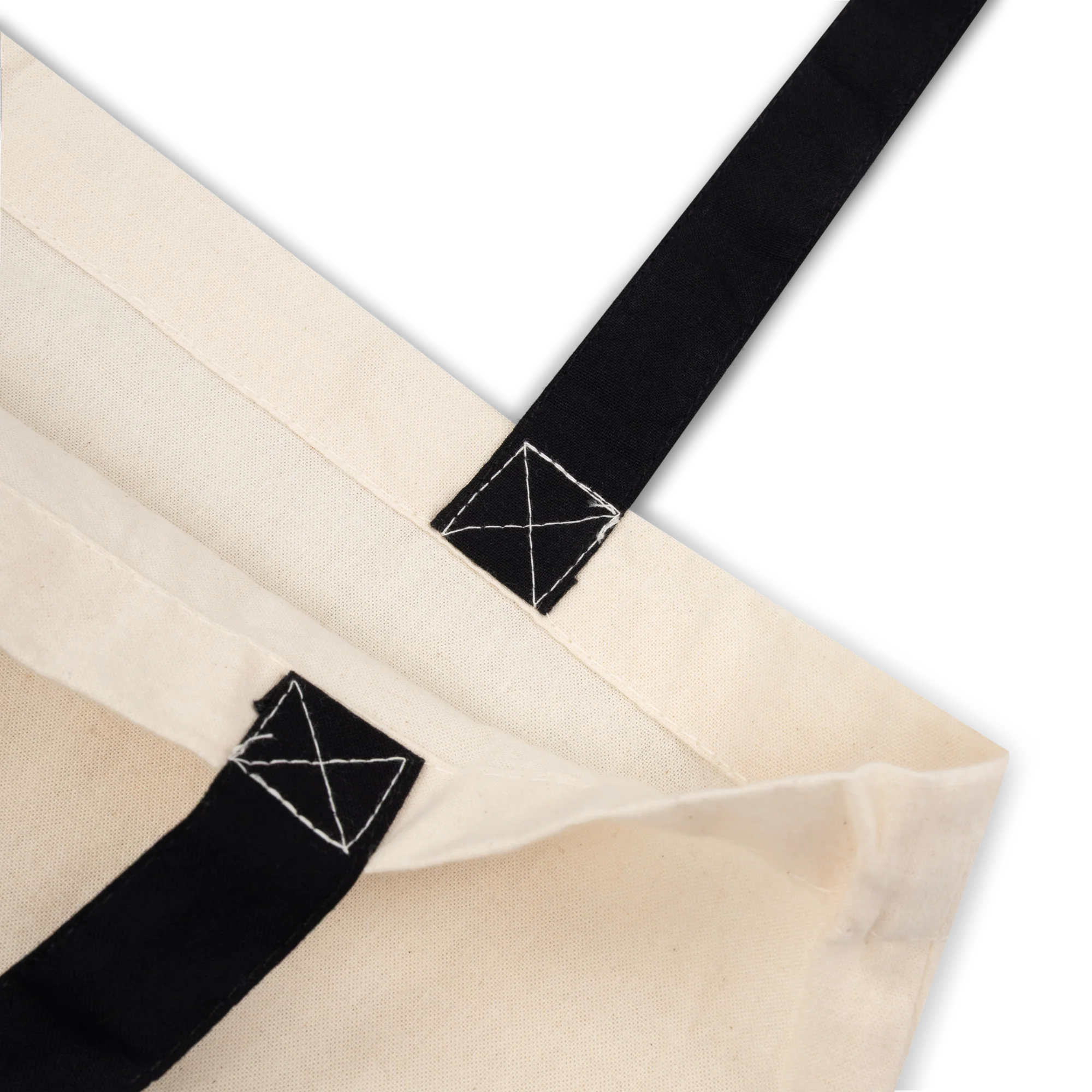 Beige Stamp Print Tote Bag - Image 6
