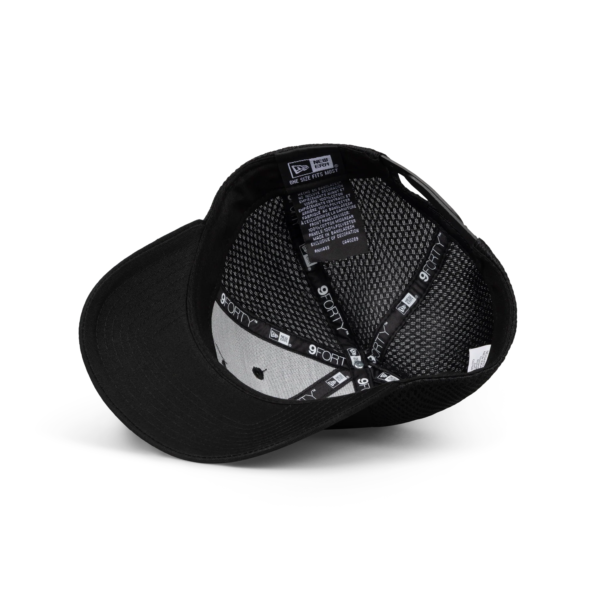 Black Embroidered Wings Trucker Cap - Image 4