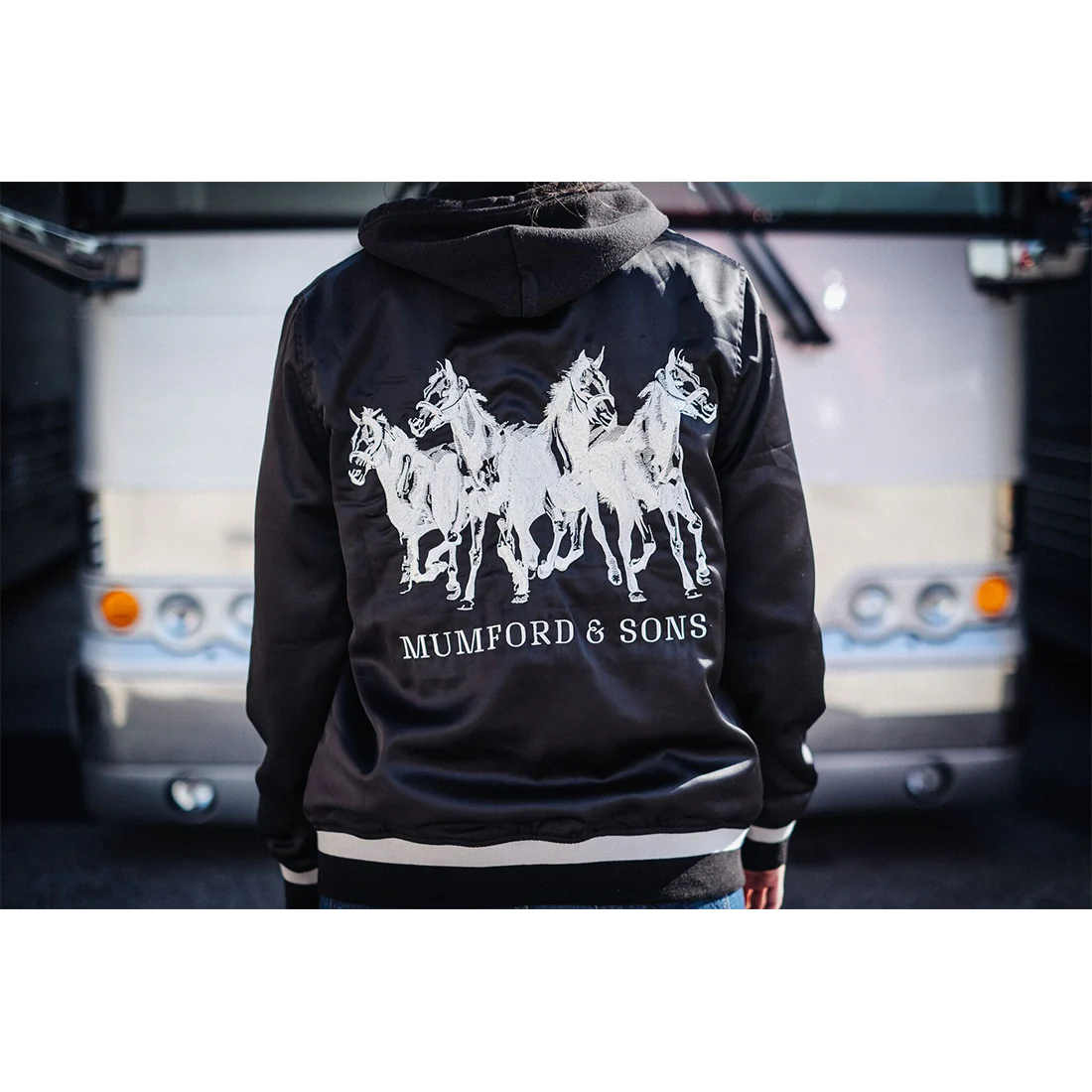 Black Horses Bomber Jacket - Image 4