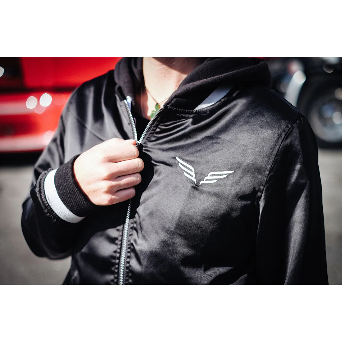 Black Horses Bomber Jacket - Image 5