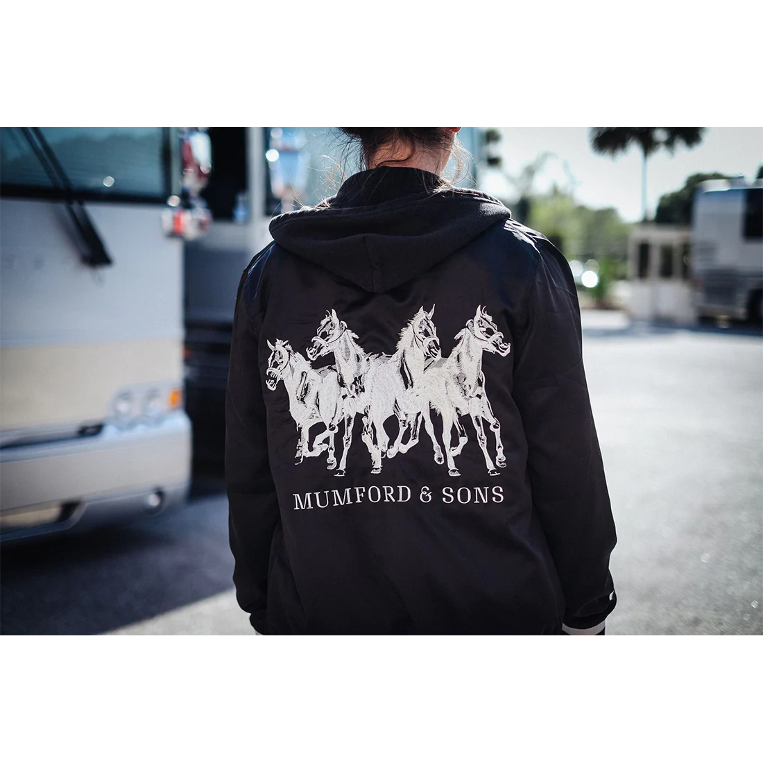 Black Horses Bomber Jacket - Image 6