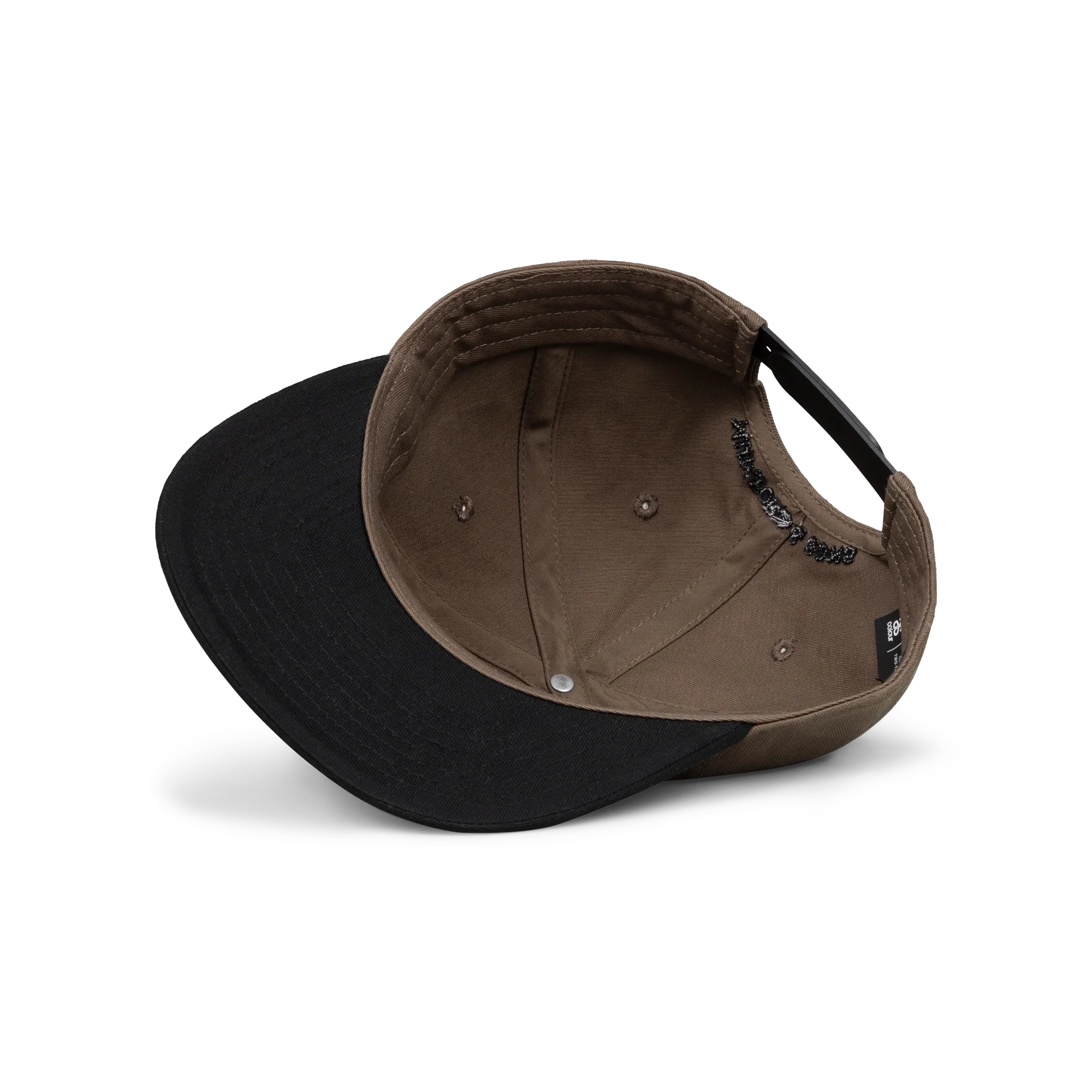 Brown Embroidered Flower Cap - Image 3