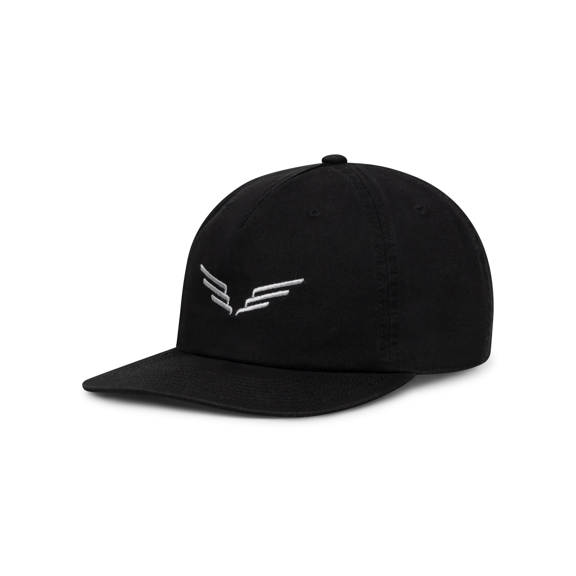 Grey / Black Embroidered Wings Cap - Image 4